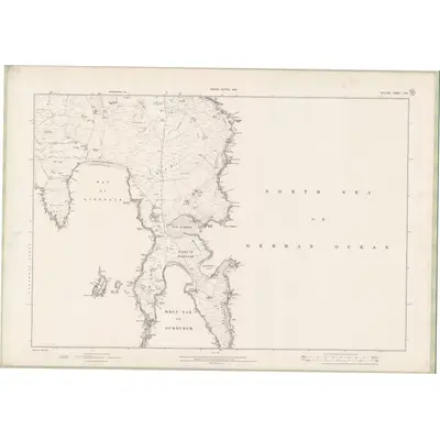 1900 Map of Zetland Sheet LXVII, 1903 Print