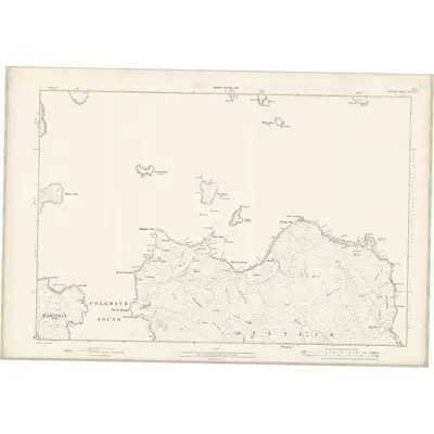 1900 Map of Zetland Sheet XII, 1902 Print