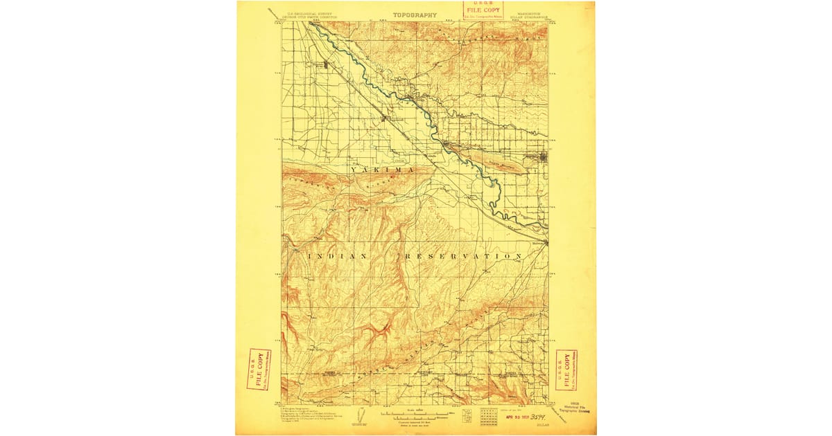 Old Maps of Satus WA for Metal - Zillah Yakima County Wa Usgs Topo 1910 Og 1200x630 